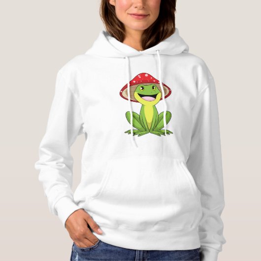 Kikker met paddenstoel hoodie (Voorkant)