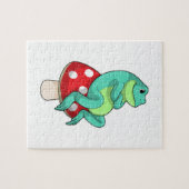 Kikker met paddenstoel legpuzzel (Horizontaal)
