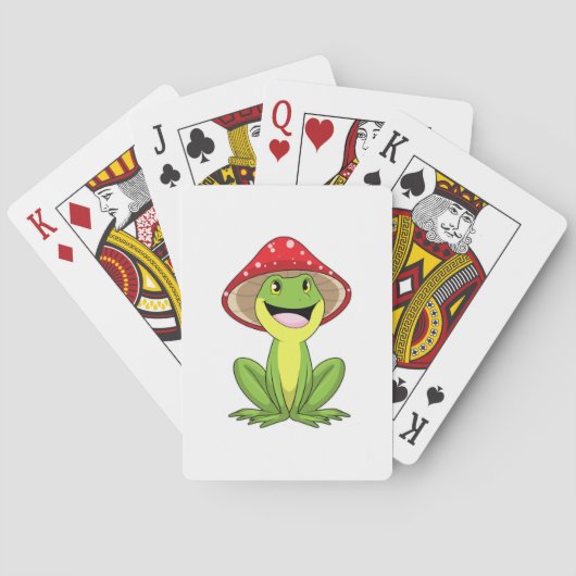 Kikker met paddenstoel pokerkaarten (Achterkant)