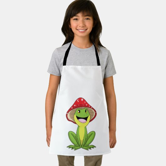 Kikker met paddenstoel schort (Insitu)
