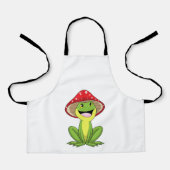 Kikker met paddenstoel schort (Voorkant)