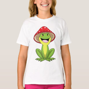 Kikker met paddenstoel t-shirt