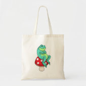 Kikker met paddenstoel tote bag (Voorkant)
