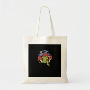 Kikker Met Paddenstoelen Hoed - Cottagecore Goblin Tote Bag