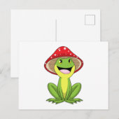 Kikker met paddestoel briefkaart (Voorkant / Achterkant)