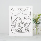Kikker met pagina Icecream Coloring Book (Staand voorkant)