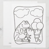 Kikker met pagina Icecream Coloring Book (Voorkant / Achterkant)