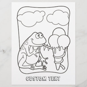 Kikker met pagina Icecream Coloring Book