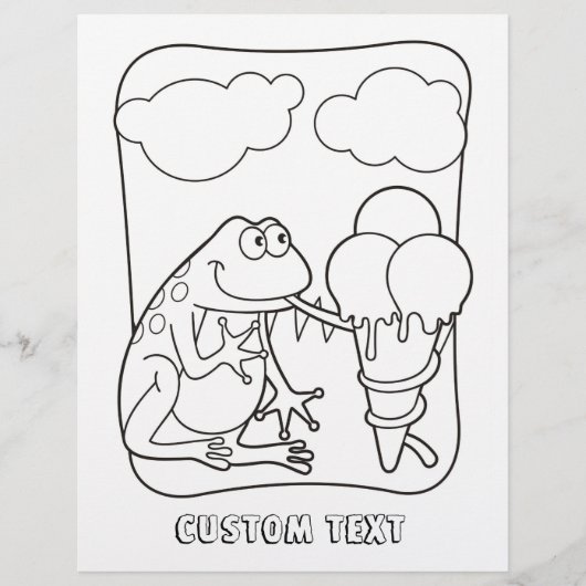 Kikker met pagina Icecream Coloring Book (Voorkant)