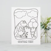 Kikker met pagina Icecream Coloring Book (Staand voorkant)