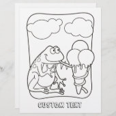 Kikker met pagina Icecream Coloring Book (Voorkant / Achterkant)
