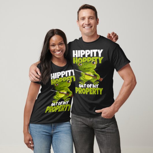 Kikker met Pistool hippity hoppity Ga van mijn eig T-shirt (Unisex)