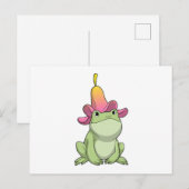 Kikker met Plumeria Briefkaart (Voorkant / Achterkant)