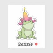 Kikker met Plumeria Sticker (Vel)