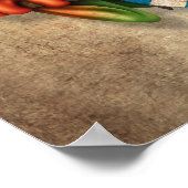 Kikker met Quebec-vlag Poster (Hoek)