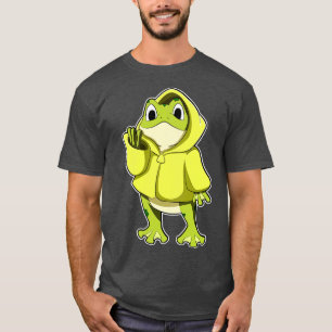 Kikker met regenjas t-shirt