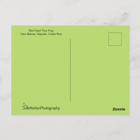 Kikker met rode ogen klaar om te springen briefkaart (Achterkant)