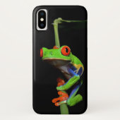 Kikker met rode, verven bomen Case-Mate iPhone case (Achterkant)