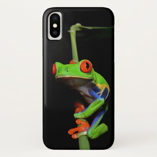 Kikker met rode, verven bomen Case-Mate iPhone case (Achterkant)