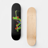 Kikker met rode, verven bomen persoonlijk skateboard (Voorkant)