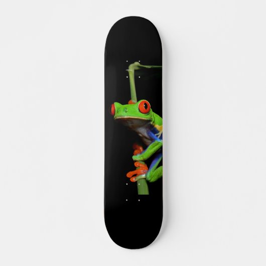 Kikker met rode, verven bomen persoonlijk skateboard (Voorkant)