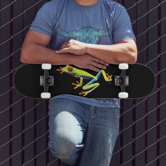 Kikker met rode, verven bomen persoonlijk skateboard (Buiten 3)