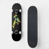 Kikker met rode, verven bomen persoonlijk skateboard (Voorkant)