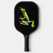 Kikker met rode, verven bomen pickleball paddle (Voorkant)