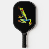 Kikker met rode, verven bomen pickleball paddle (Achterkant)