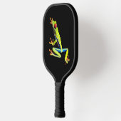 Kikker met rode, verven bomen pickleball paddle (Links)