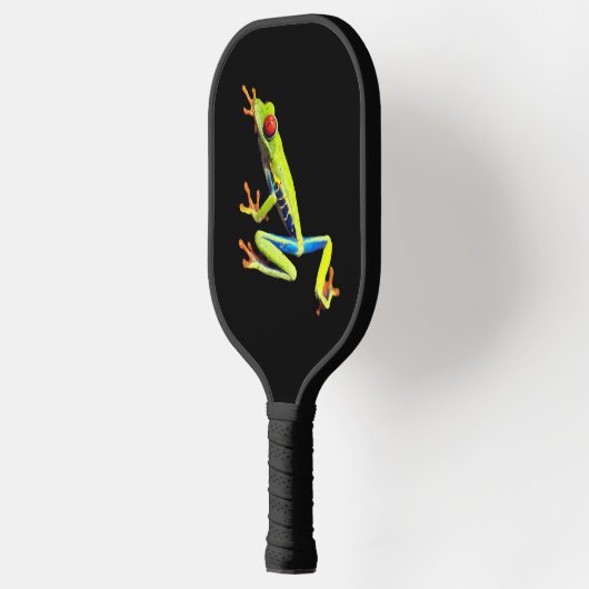 Kikker met rode, verven bomen pickleball paddle (Links)