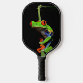 Kikker met rode, verven bomen pickleball paddle (Voorkant)