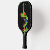 Kikker met rode, verven bomen pickleball paddle (Links)
