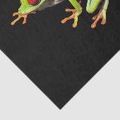 Kikker met rode, verven bomen tissuepapier (Detail)