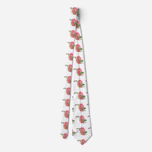 Kikker met roze ijsdonker stropdas (Achterkant)