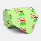 Kikker met Santa hat Funny gezegde Stropdas (Opgerold)