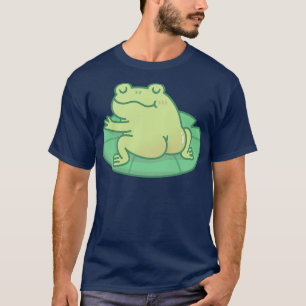 Kikker met Schattigee kont rustend op Lily Pad T-shirt