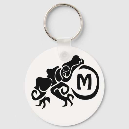 Kikker met schroothoop sleutelhanger (Voorkant)