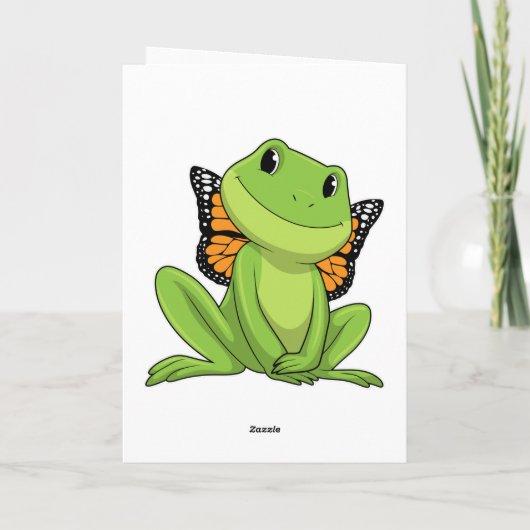 Kikker met vlinder kaart (Achterkant)