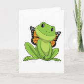 Kikker met vlinder kaart (Voorkant)