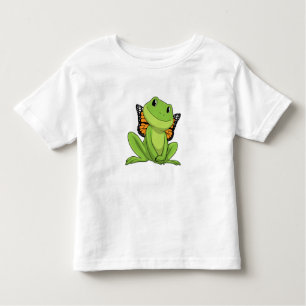 Kikker met vlinder kinder shirts