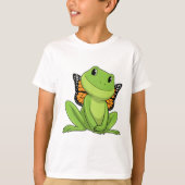 Kikker met vlinder t-shirt (Voorkant)