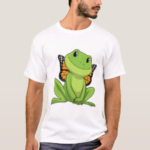Kikker met vlinder t-shirt