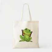 Kikker met vlinder tote bag (Voorkant)