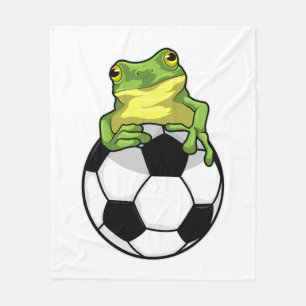 Kikker met Voetbal Fleece Deken