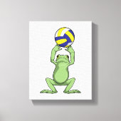 Kikker met volleybal canvas afdruk (Voorkant)