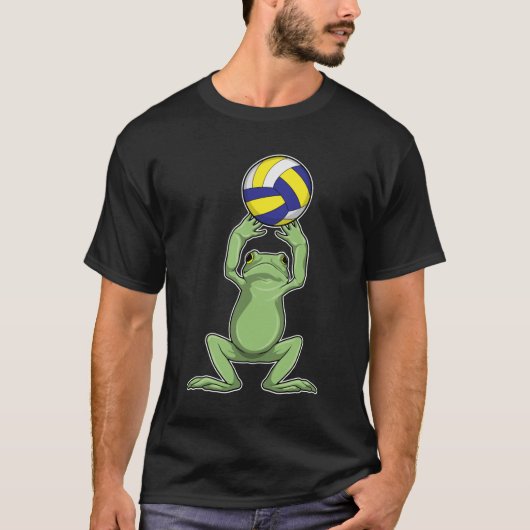 Kikker met volleybal t-shirt (Voorkant)