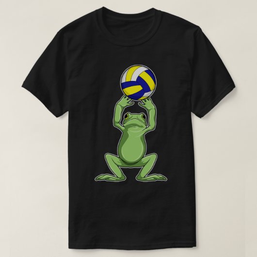 Kikker met volleybal t-shirt (Design voorkant)