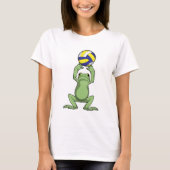 Kikker met volleybal t-shirt (Voorkant)