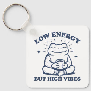 Kikker met weinig energie maar hoge vibes sleutelhanger